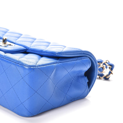 Chanel Lambskin Quilted Mini Rectangular Flap Royal Blue 10 of 11