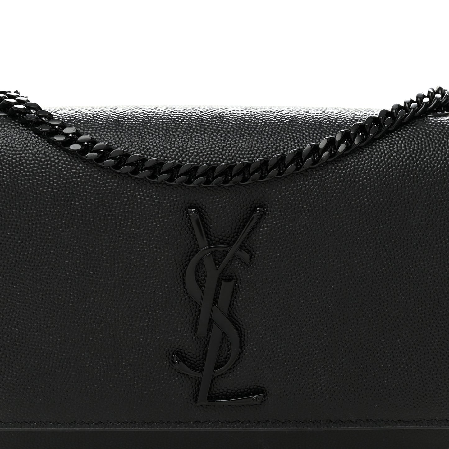 Grain De Poudre Small Monogram Monochrome Kate Satchel Black