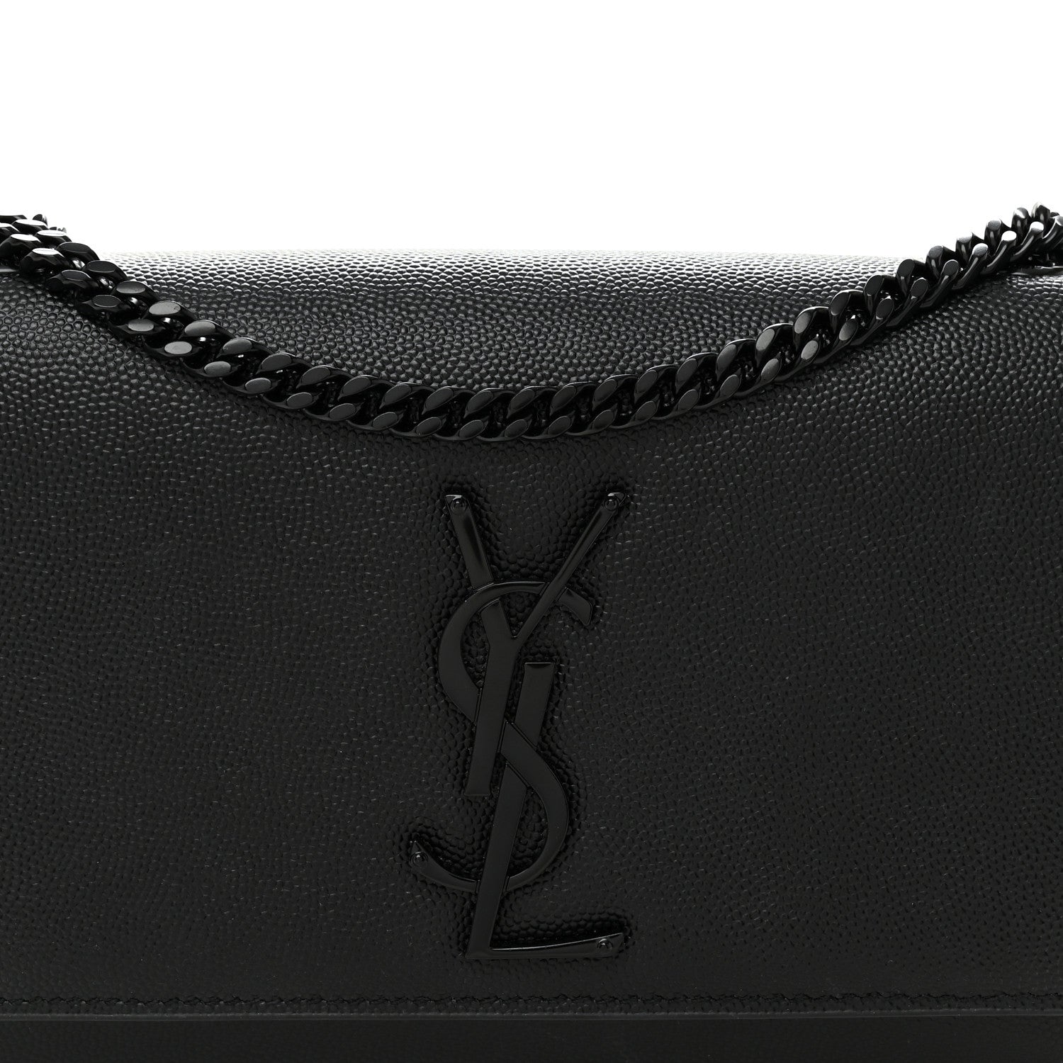 Saint Laurent Grain De Poudre Small Monogram Monochrome Kate Satchel Black 7 of 11