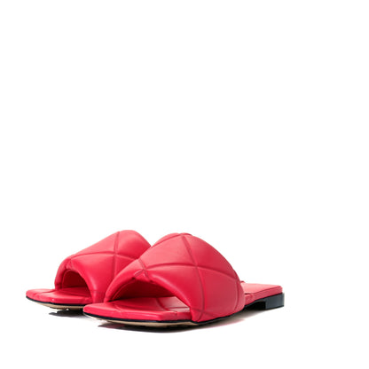 Bottega Veneta Nappa Quilted Rubber Lido Flat Sandals 35 Lollipop 2 of 7