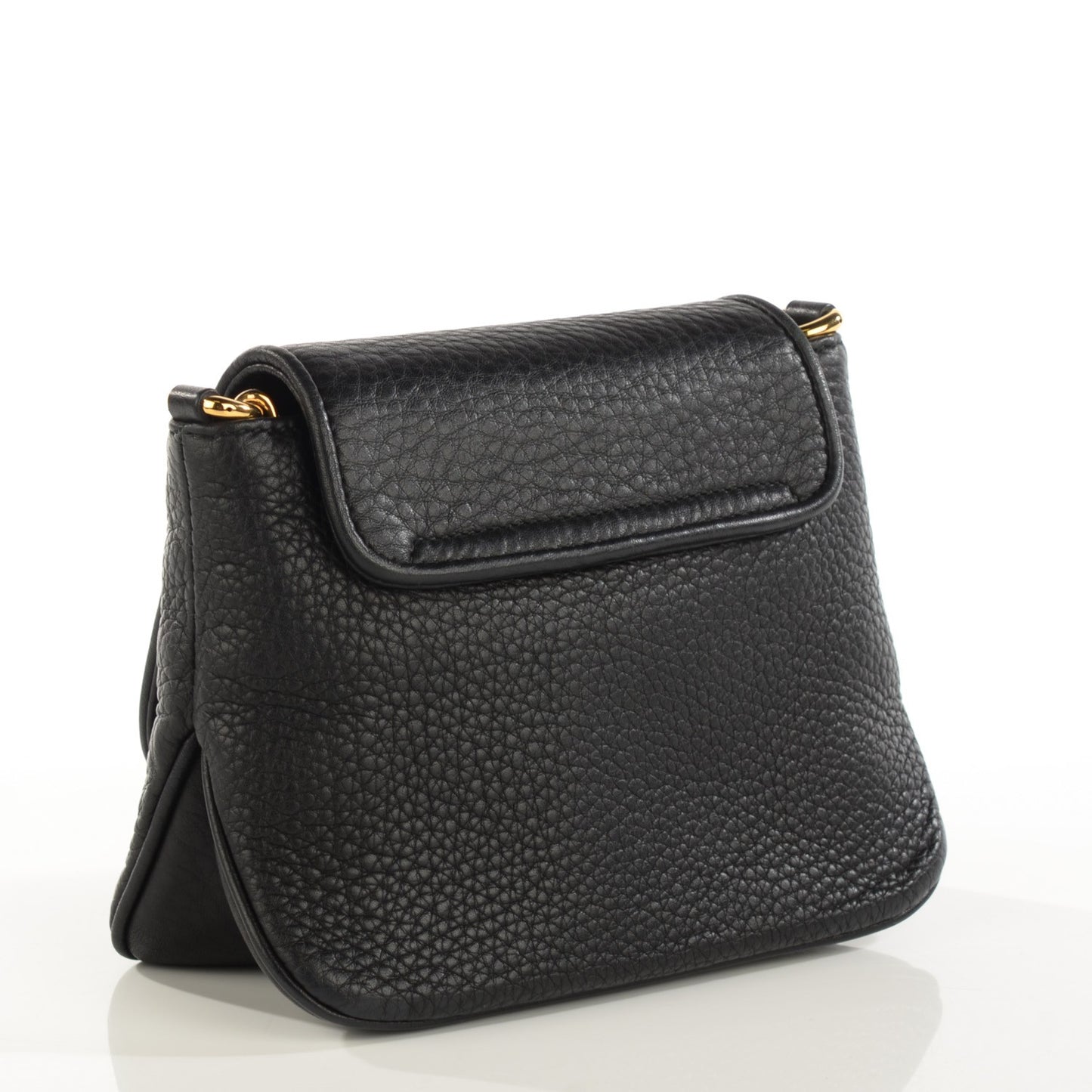 Pebbled Calfskin Small 1973 Chain Shoulder Bag Black