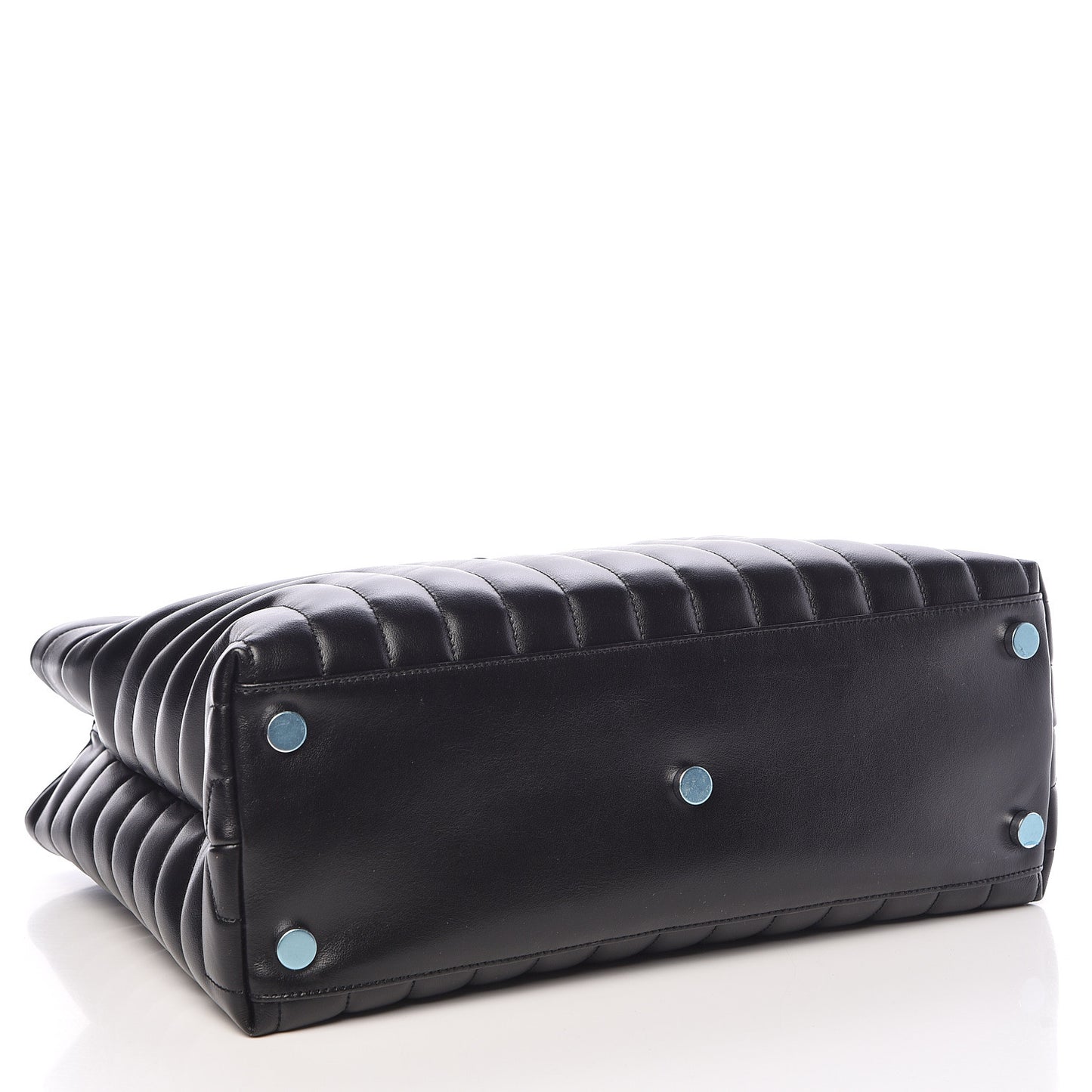 Calfskin Y Quilted Monogram Large Loulou Shopper Black