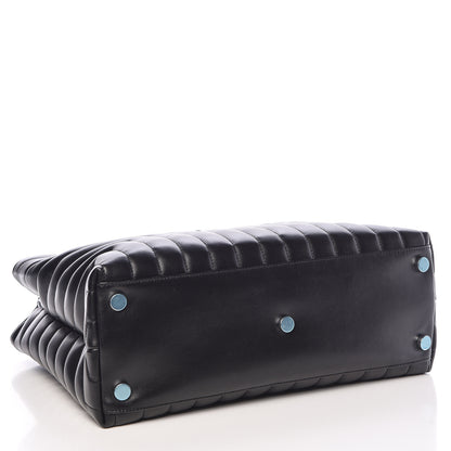 Saint Laurent Calfskin Y Quilted Monogram Large Loulou Shopper Black 4 of 9
