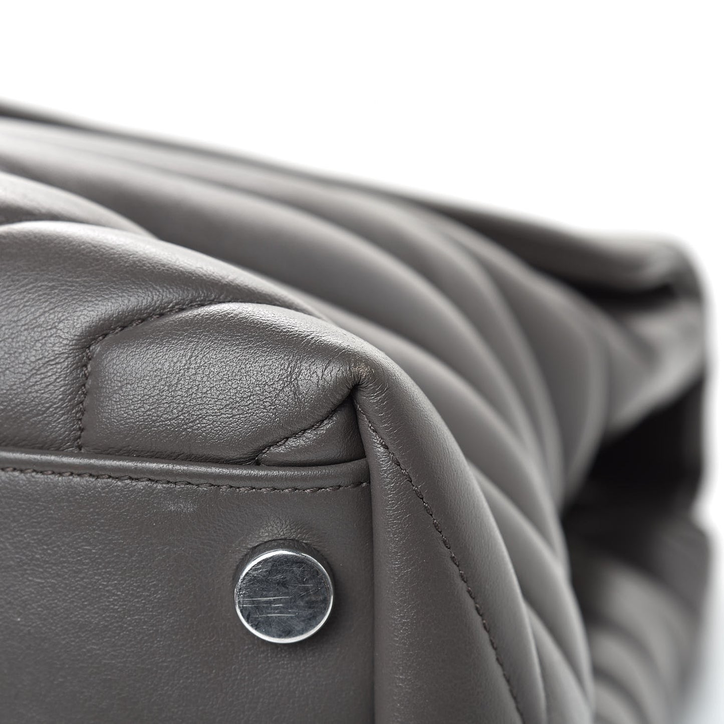 Calfskin Y Quilted Monogram Large Loulou Chain Satchel Earth
