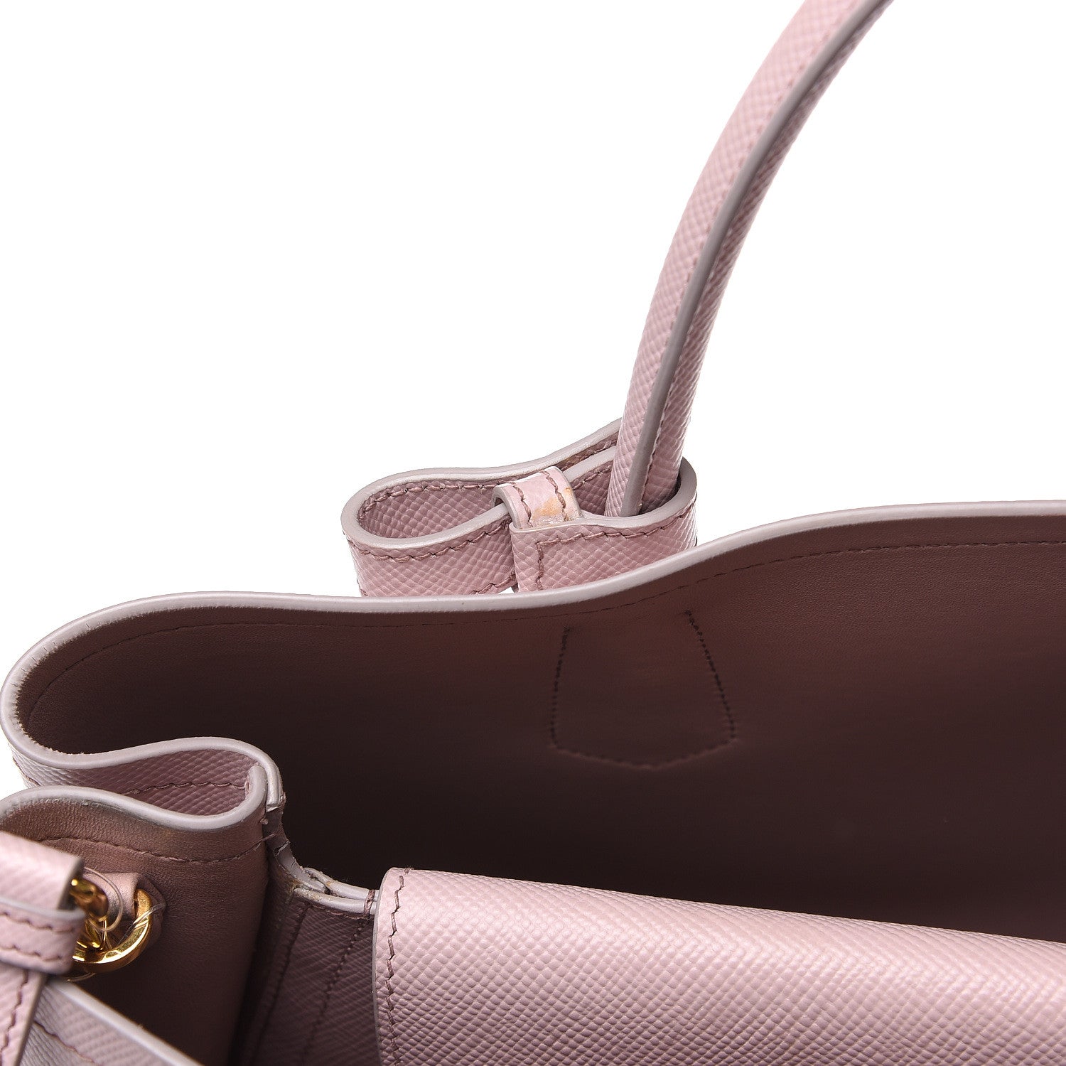 Prada Saffiano Cuir Medium Double Bag Mughetto 18 of 22