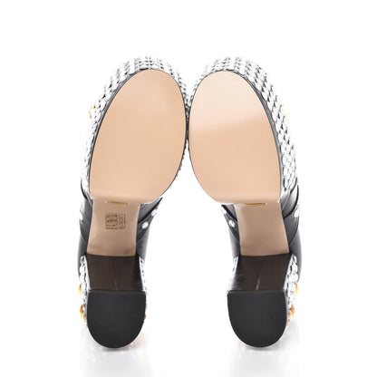 Gucci Malaga Kid Crystal Amilna Platform Loafer 38 Black 5 of 7