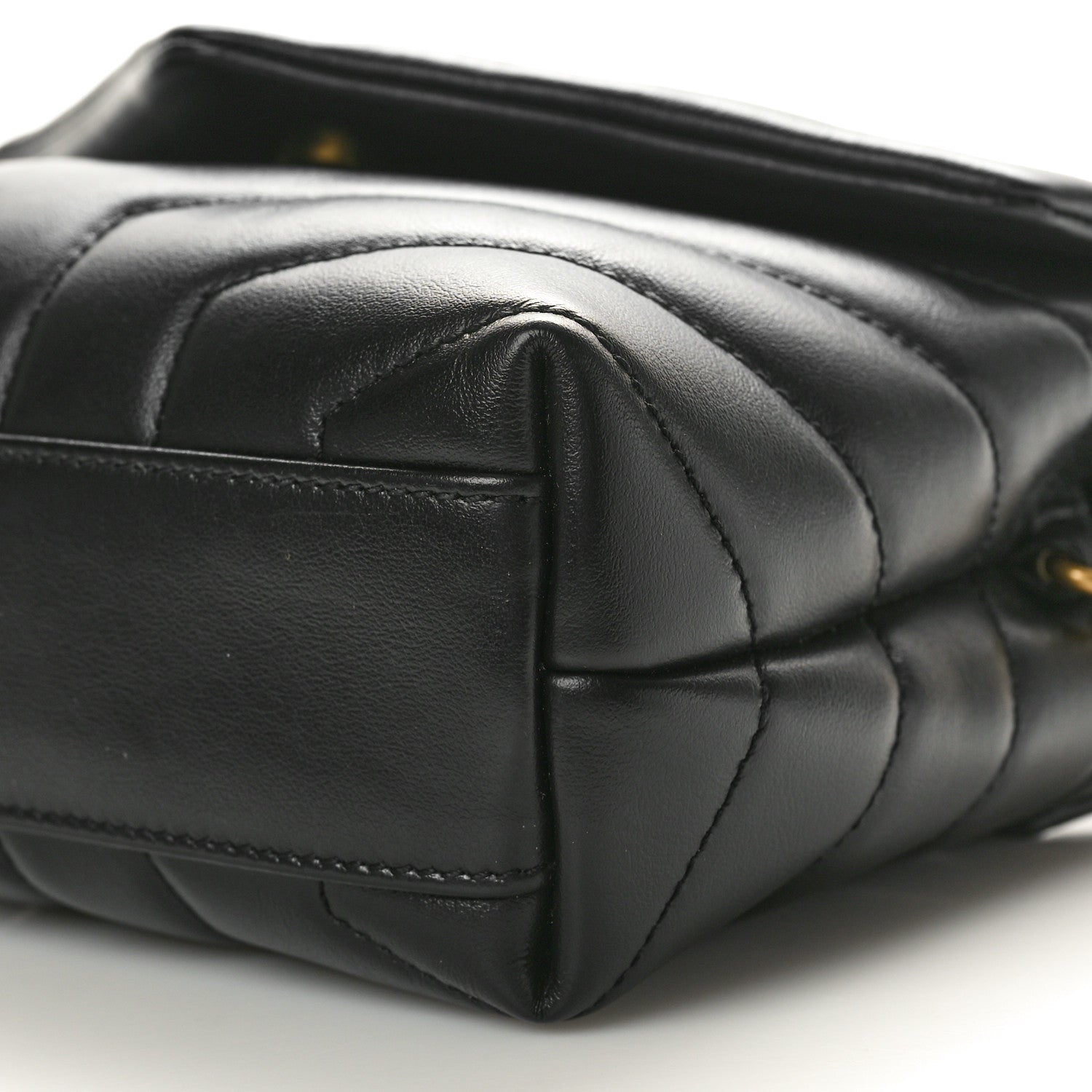 Saint Laurent Calfskin Y Quilted Monogram Toy Loulou Crossbody Bag Black 11 of 11