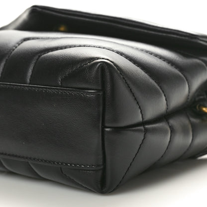 Saint Laurent Calfskin Y Quilted Monogram Toy Loulou Crossbody Bag Black 11 of 11