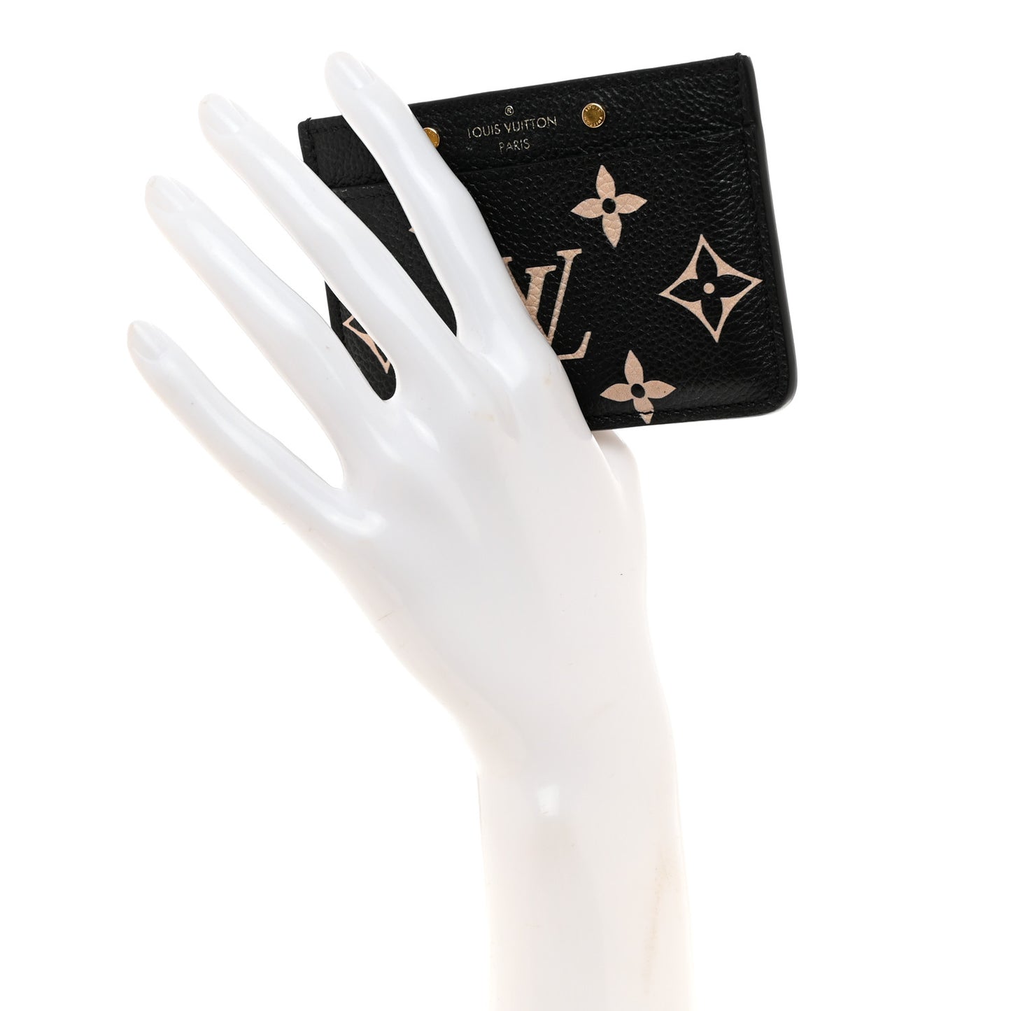 Empreinte Card Holder Black Beige