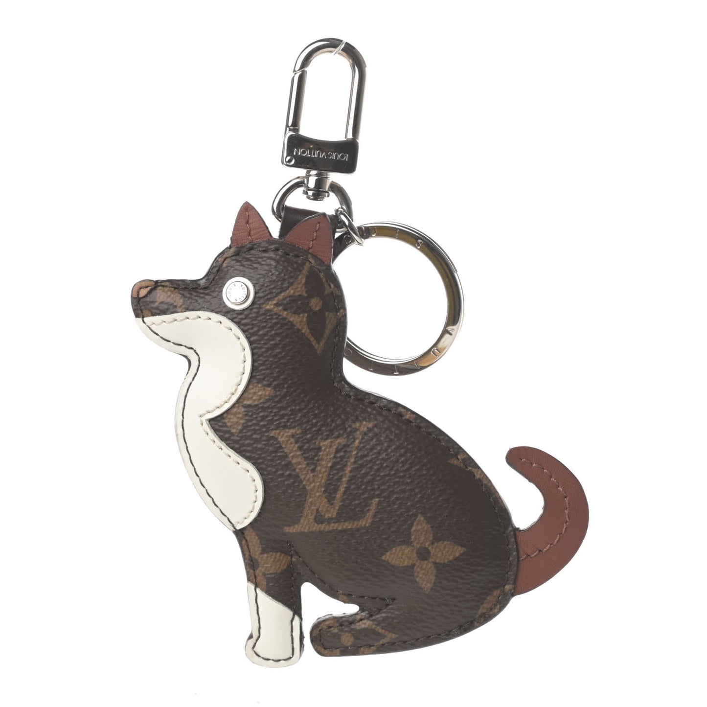 Monogram Dog Bag Charm Key Holder