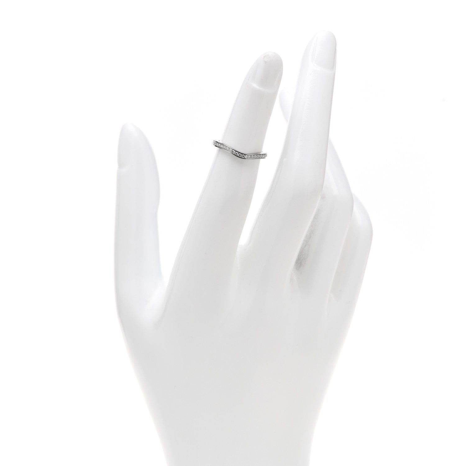 Cartier Platinum Diamond Ballerine Wedding Band Ring 46 3.75 2 of 6