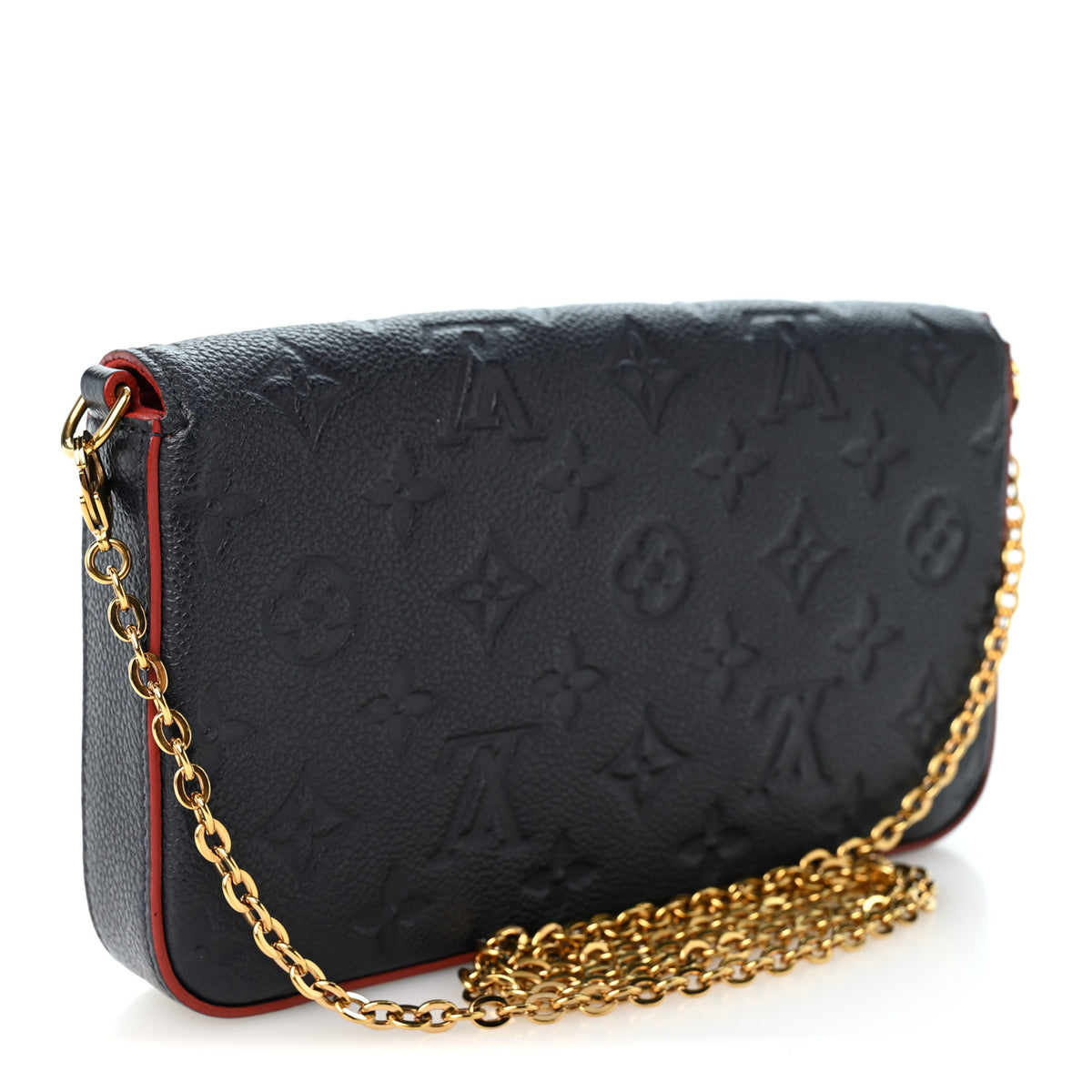 Empreinte Pochette Felicie Chain Wallet Marine Rouge