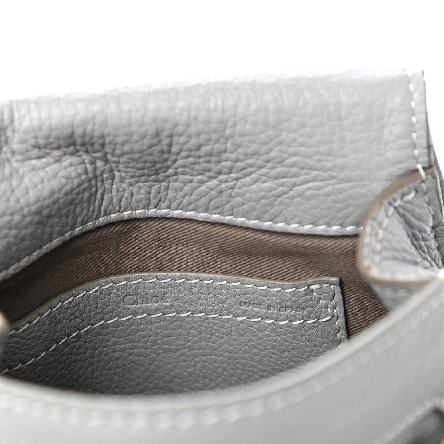 Calfskin Mini Marcie Round Crossbody Bag Cashmere Grey