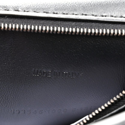 Balenciaga Matte Calfskin Snake Embossed Tonal B Small Hourglass Top Handle Bag Black 7 of 10