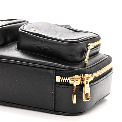 Louis Vuitton Calfskin Monogram Embossed Utility Bag Black 9 of 9