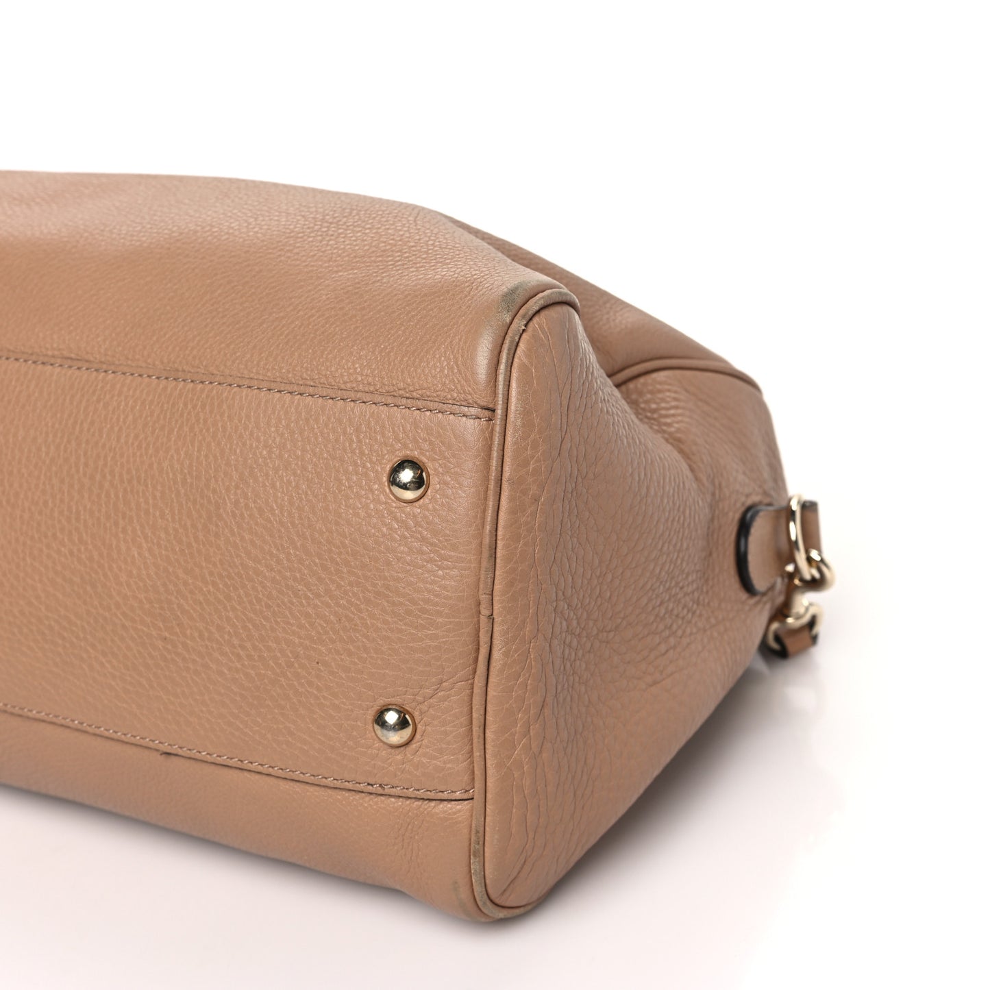 Calfskin Medium Bamboo Shopper Boston Camelia