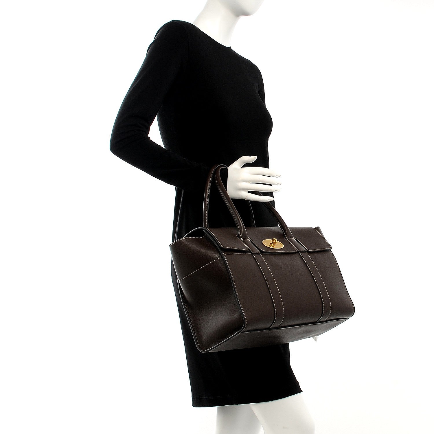 Mulberry Silky Calfskin New Bayswater Chocolate 2 of 6
