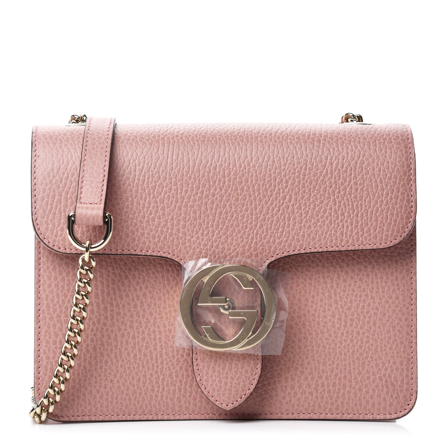 Gucci Dollar Calfskin Small Interlocking G Shoulder Bag Soft Pink 1 of 10
