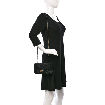 Chanel Lambskin Quilted Mini Rectangular Pearl Crush Flap Black 2 of 10
