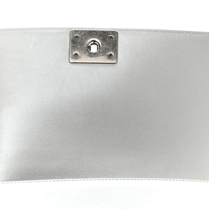 Chanel Metallic Calfskin Quilted Medium Boy Flap Silver 11 of 11