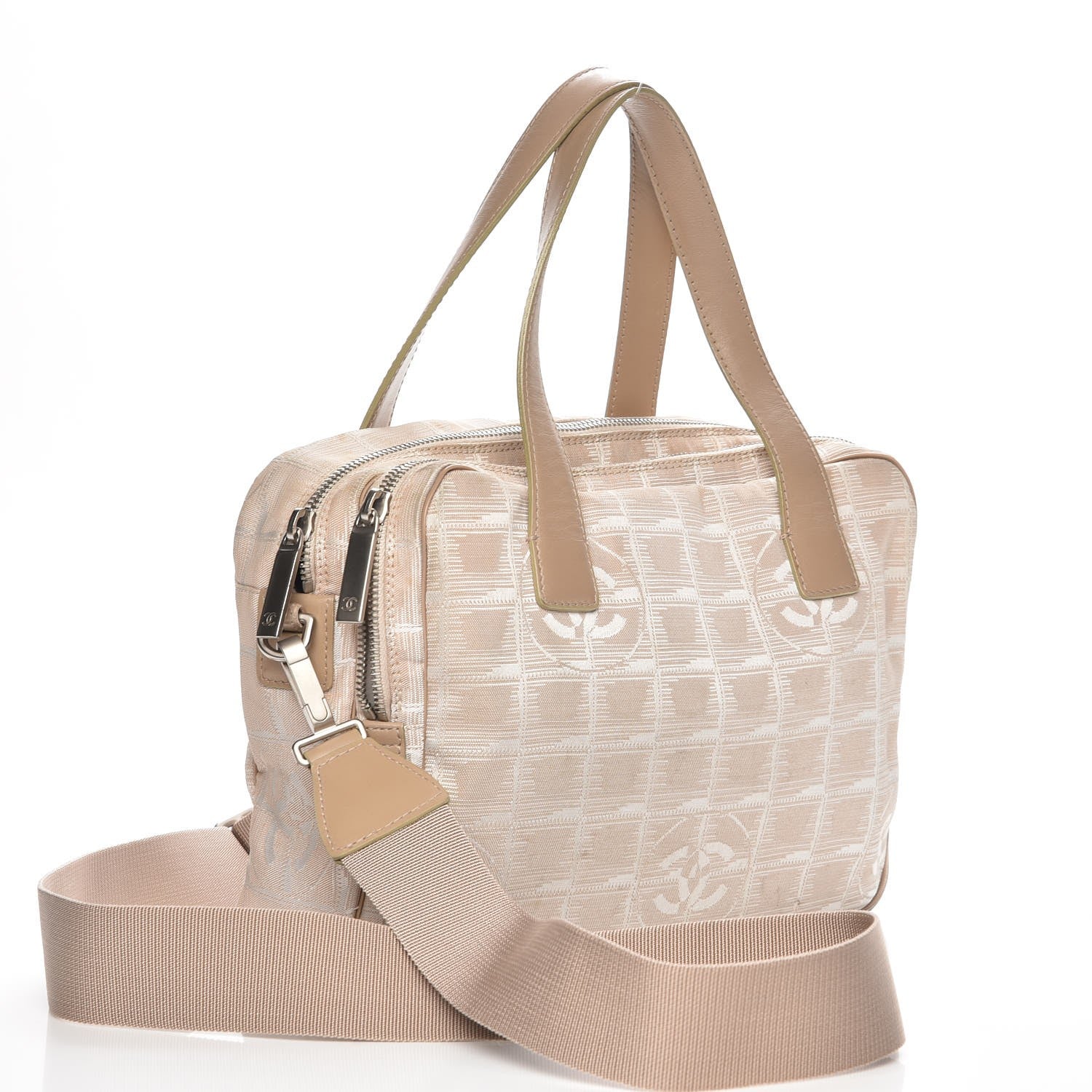 Chanel Nylon Small Travel Tote Beige 4 of 13