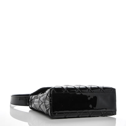 Chanel Patent Stitched Shoulder Flap Bag Black 4 of 12