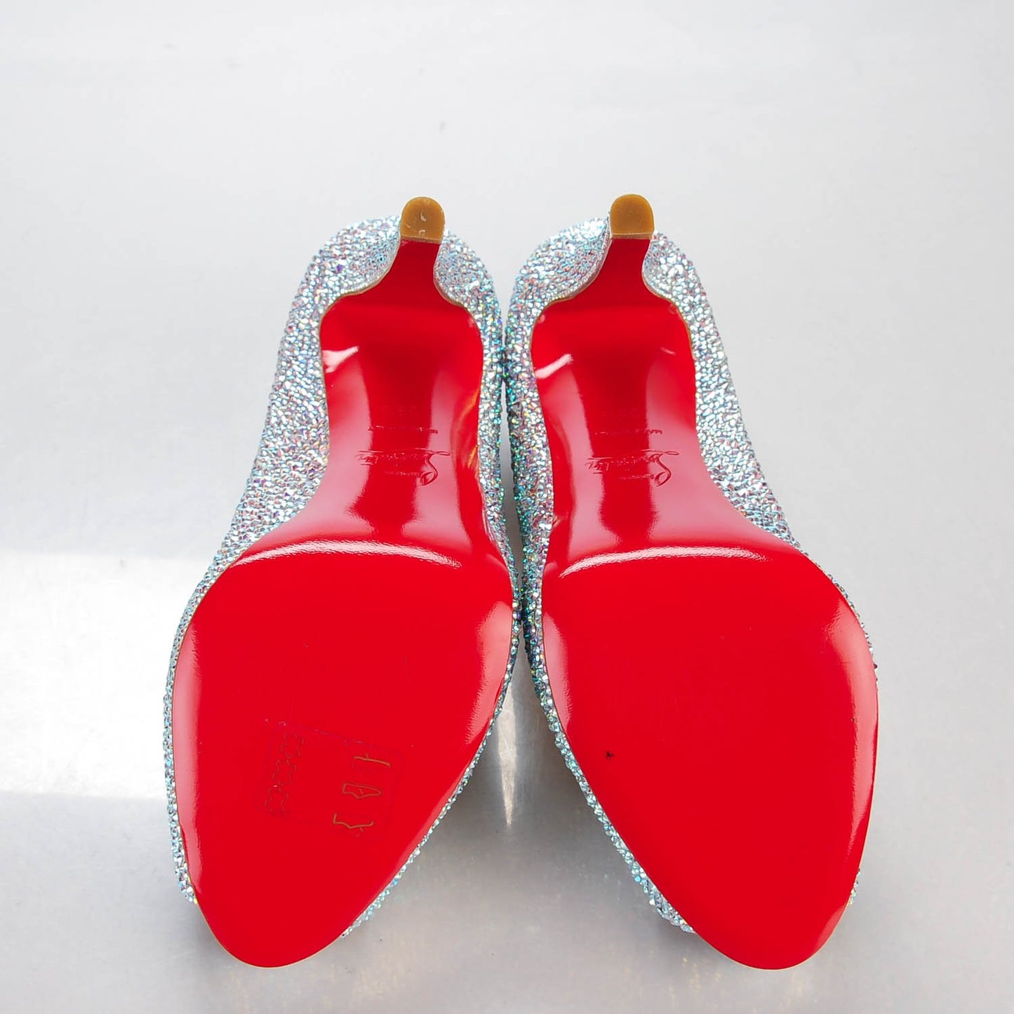 Suede Strass Very Riche 120 Platform Pumps 38.5 Aurora Boreale