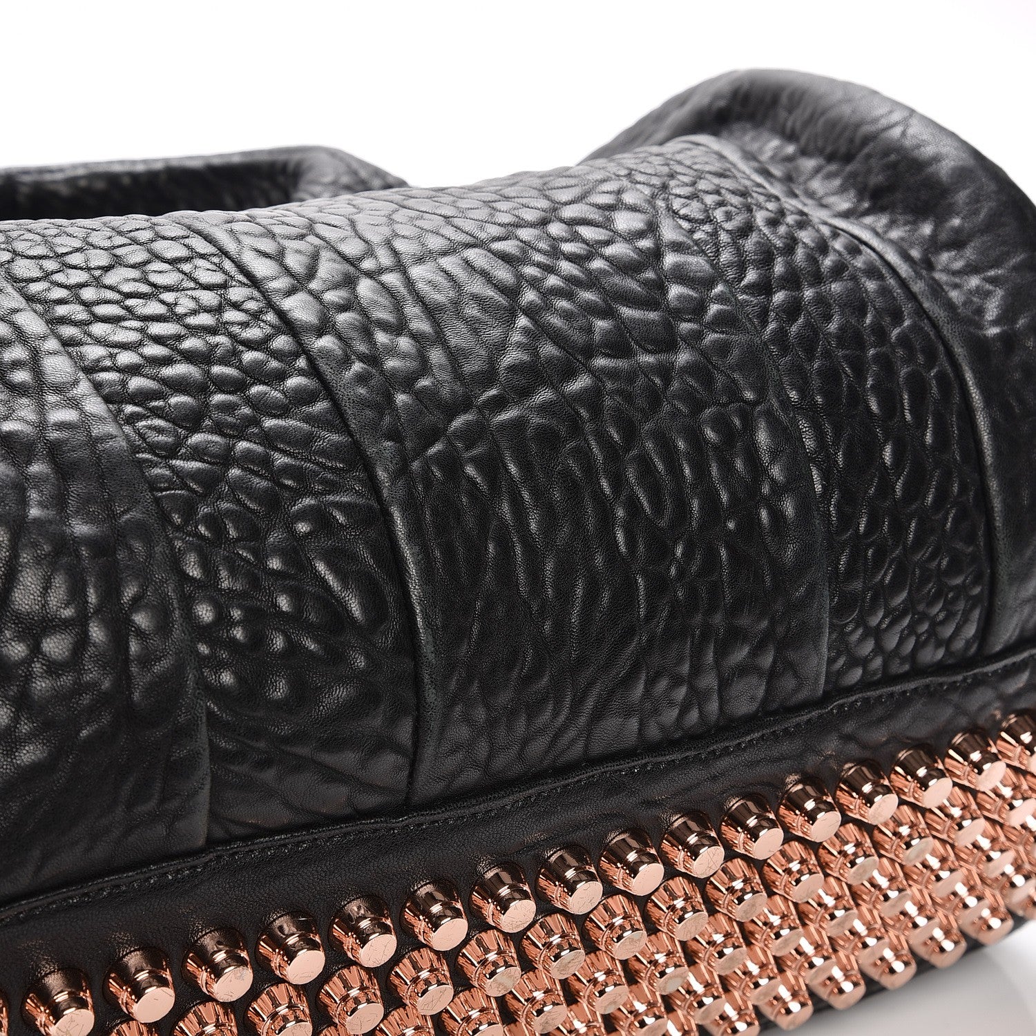 Alexander Wang Pebbled Lambskin Rocco Black Rose Gold Hardware 11 of 11