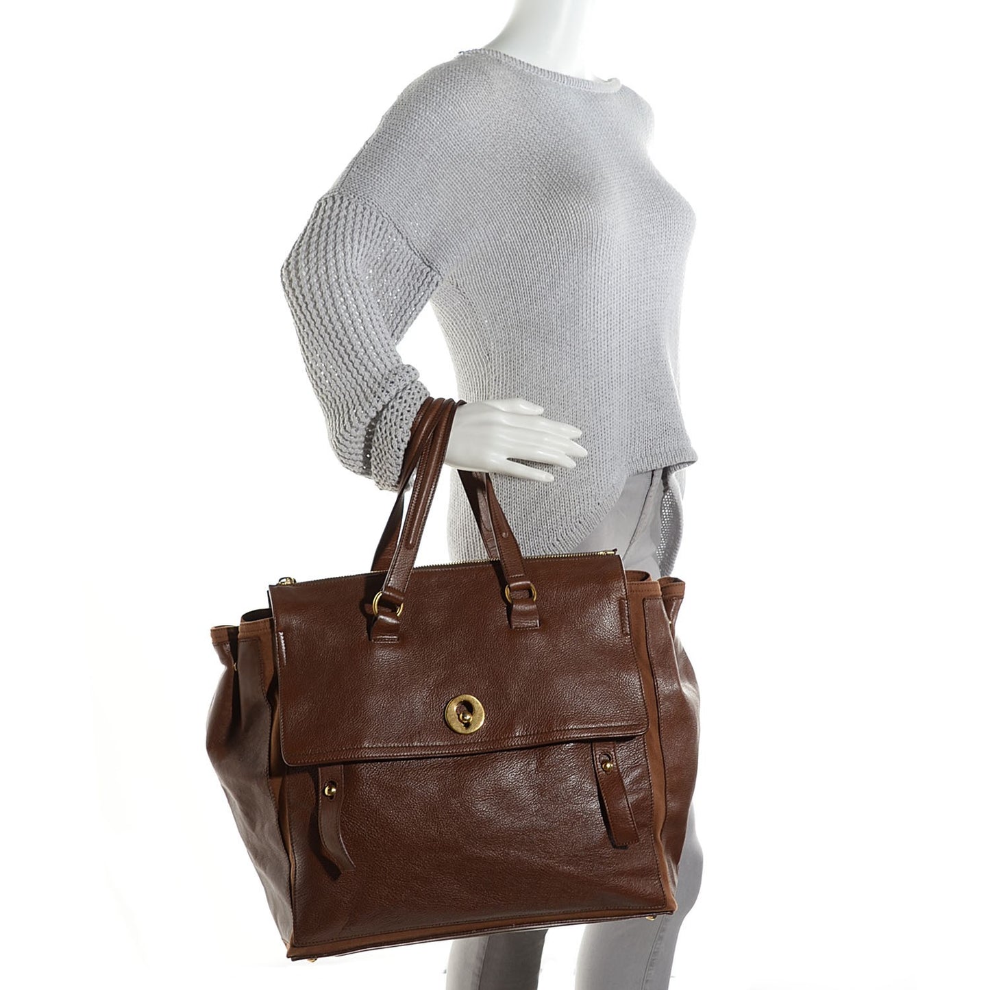 Leather Muse Two Zip Top Cabas
