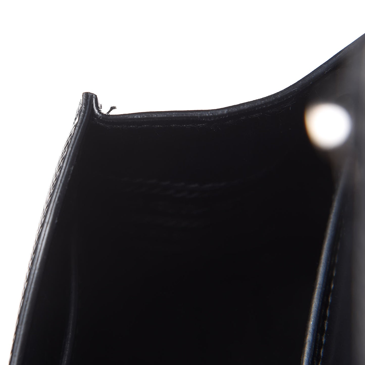 Saffiano Cuir Calfskin Monochrome Envelope Flap Chain Shoulder Bag Black