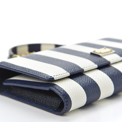 Dolce & Gabbana Dauphine Stripe Mini Von Bag Blue White 5 of 10