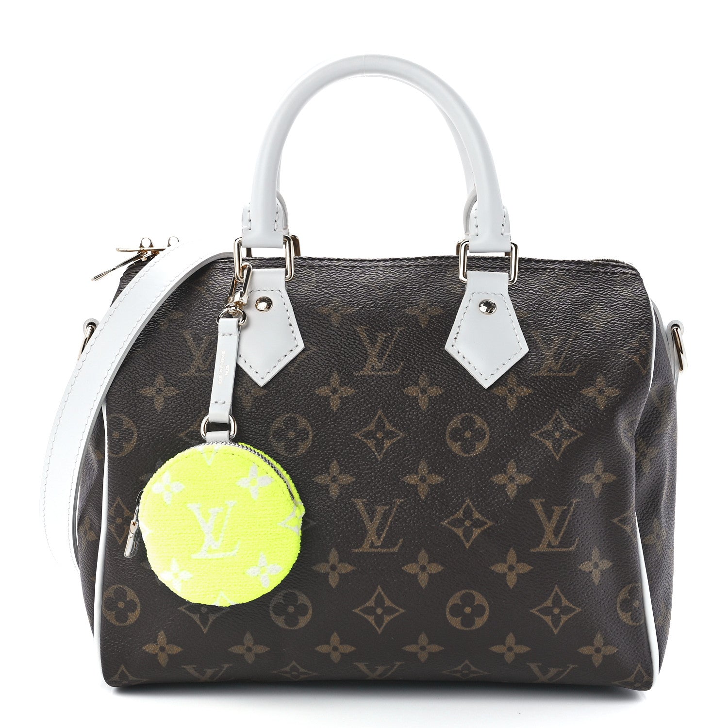 Louis Vuitton Monogram LV Match Speedy Bandouliere 25 White 1 of 11