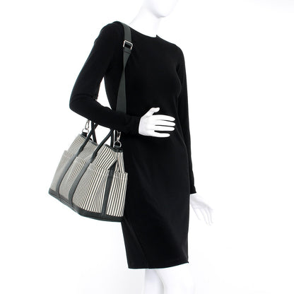 Hermes Toile Vache Country Garden Party Pockets 36 MM Tote Ecru Vert Anglais Vert Fonce 2 of 12