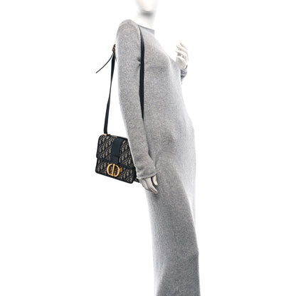 Christian Dior Oblique 30 Montaigne Flap Bag Blue 2 of 10