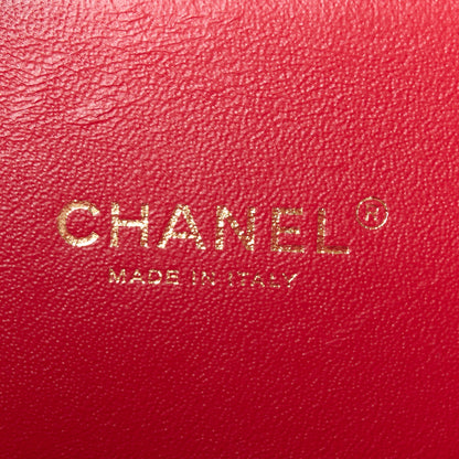 Chanel Caviar Quilted Small CC Filigree Vanity Case Red 6 of 12