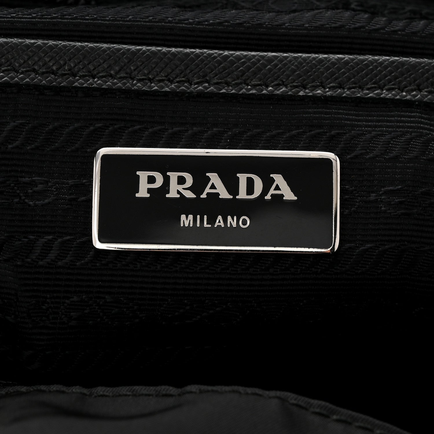 Prada Tessuto Nylon Saffiano Small Backpack Black 6 of 10