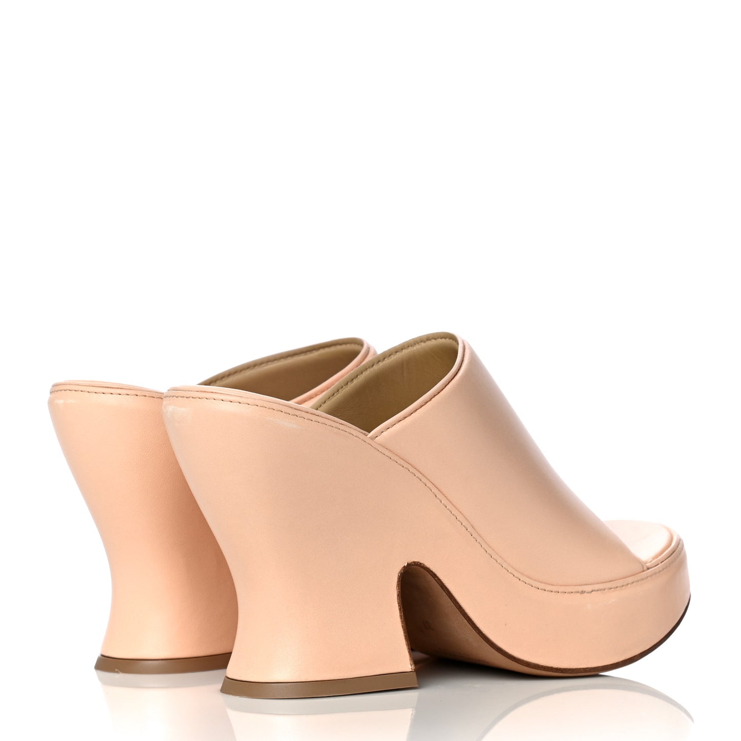 Nappa Slide Platform 115 Wedge Sandals 37 Macaroon