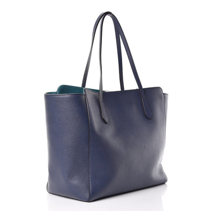 Gucci Dollar Calfskin Medium Swing Tote Marine Deep Cobalt 3 of 12