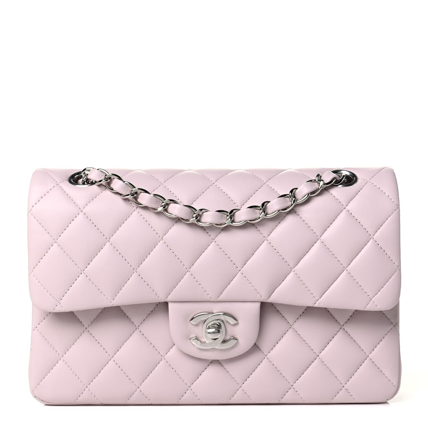 Chanel Lambskin Quilted Small Double Flap Light Purple 1 of 5