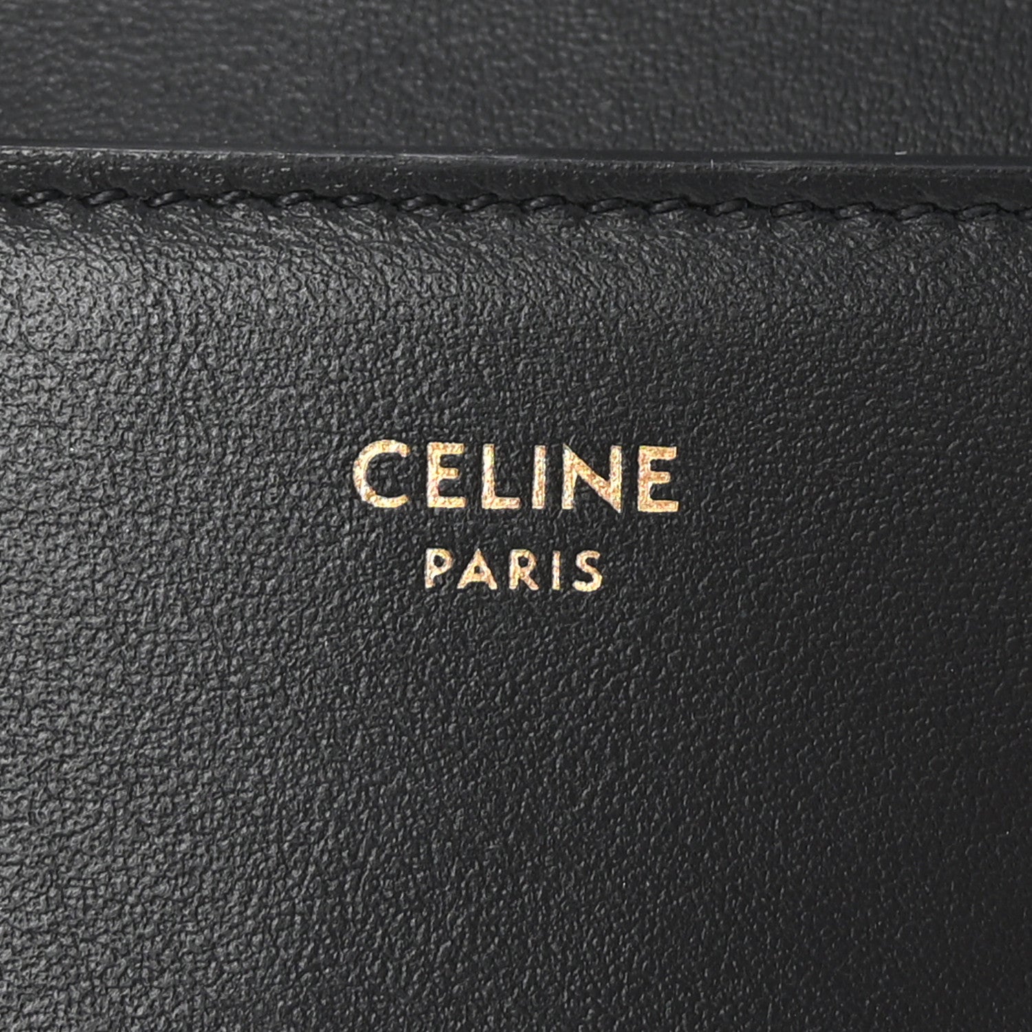 Celine Shiny Calfskin Compact Triomphe Wallet With Coin Purse Black 6 of 8