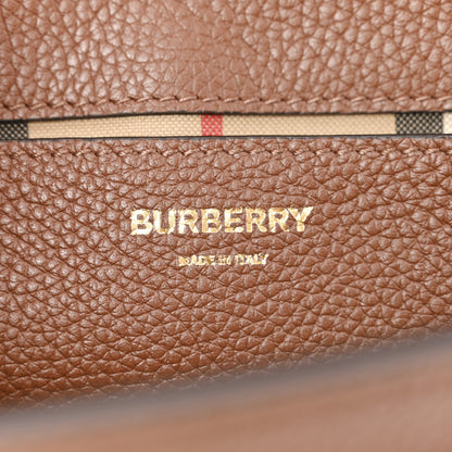 Burberry Grainy Calfskin Vintage Check Note Crossbody Bag Malt Brown 6 of 10