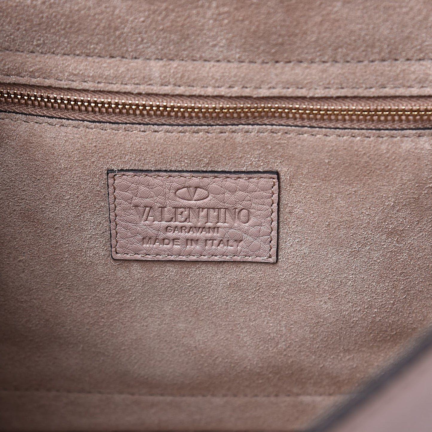 Grained Calfskin Rockstud Top Handle Flap Shoulder Bag Poudre
