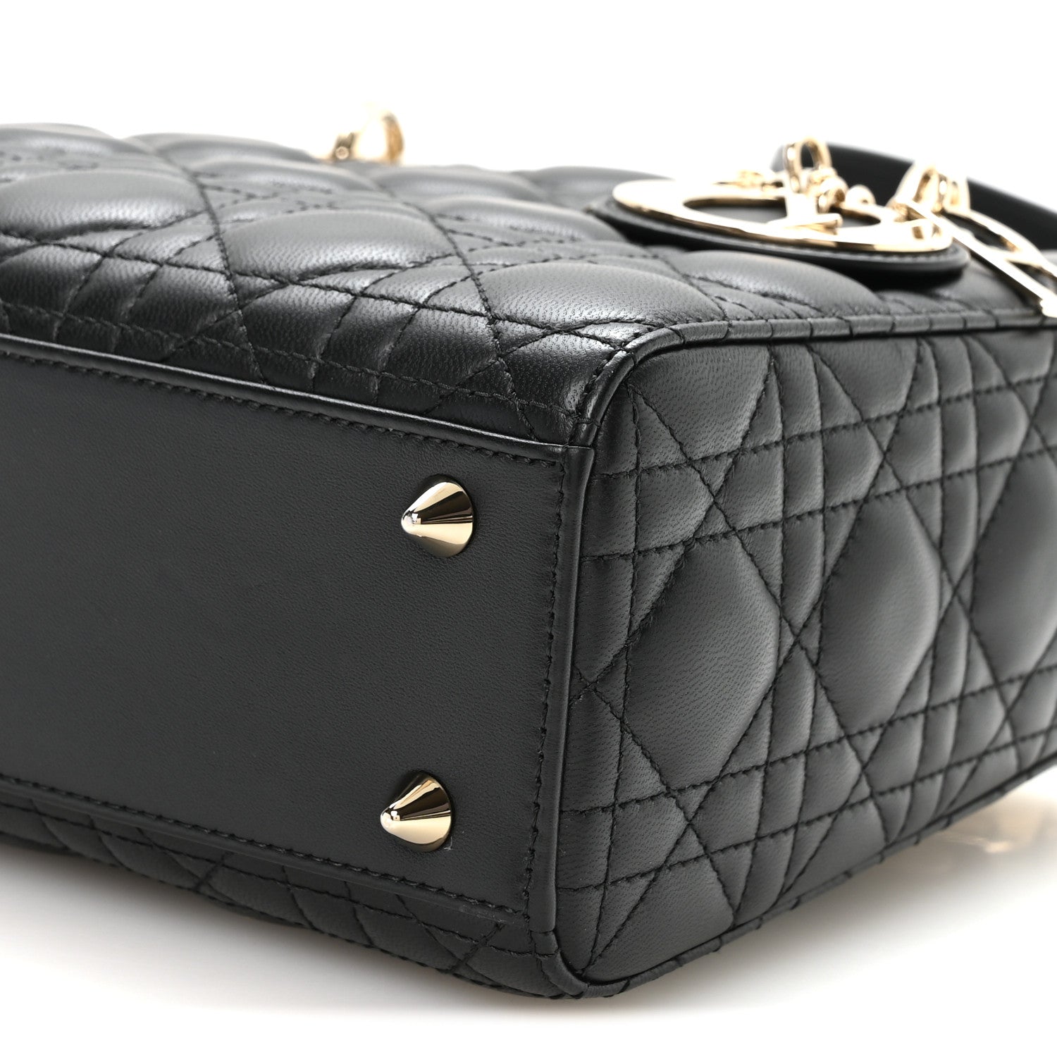 Christian Dior Lambskin Cannage Small My ABCDior Lady Dior Black 10 of 11