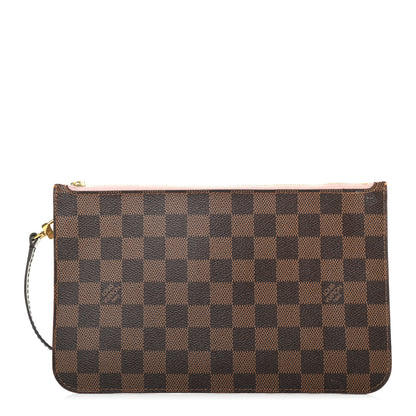 Louis Vuitton Damier Ebene Neverfull MM GM Pochette Rose Ballerine 1 of 9