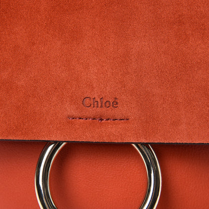 Chloe Suede Calfskin Small Faye Backpack Sepia Red 9 of 9