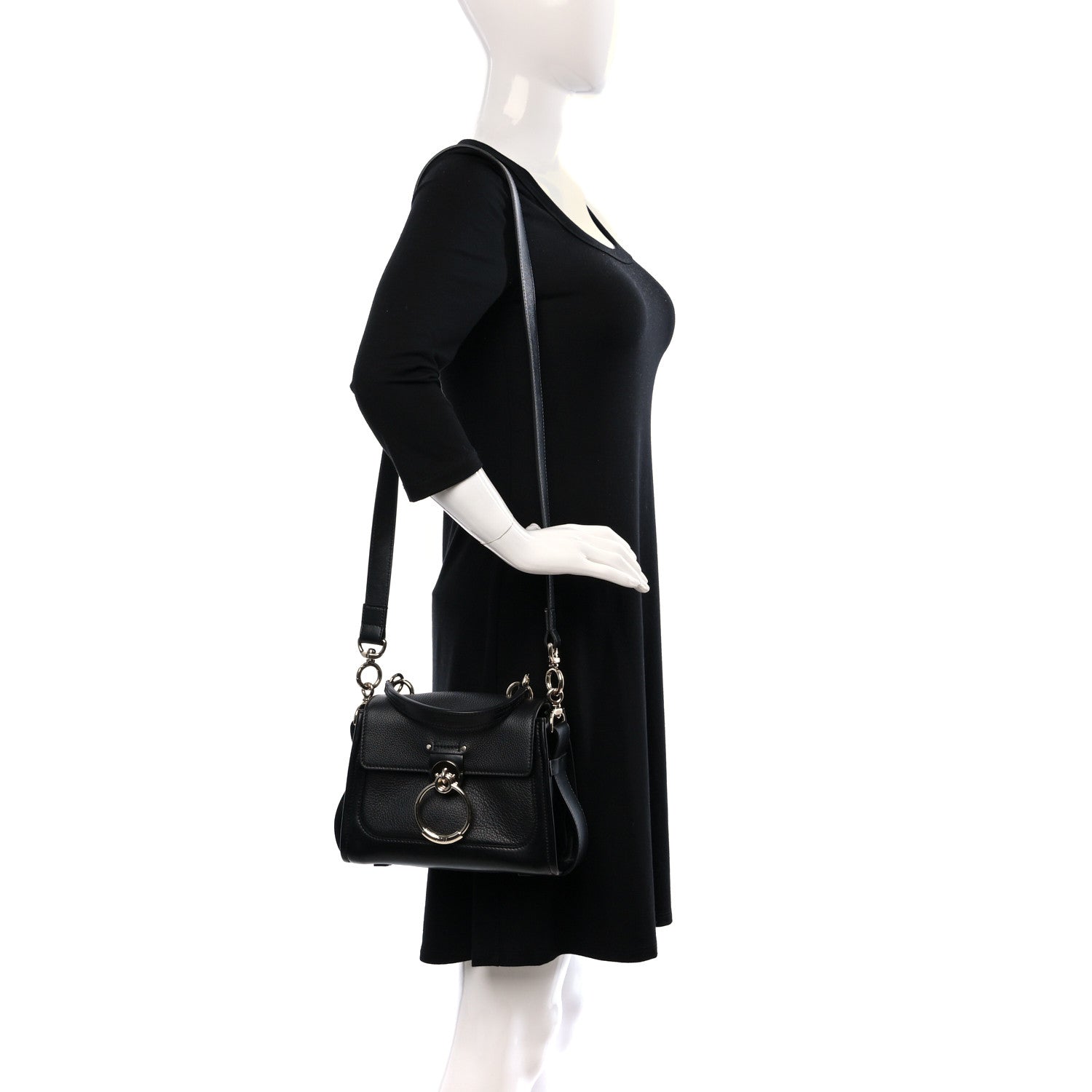 Chloe Calfskin Mini Tess Day Bag Black 2 of 8
