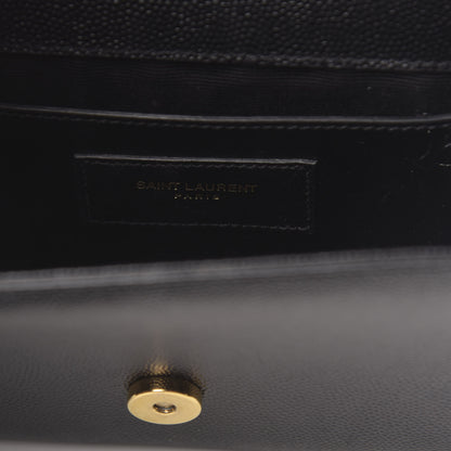 Saint Laurent Grain De Poudre Small Monogram Kate Satchel Black 6 of 9