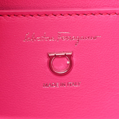 Salvatore Ferragamo Calfskin Intreccio Trifolio Shoulder Bag Hot Pink 7 of 13
