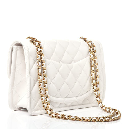 Chanel Caviar Quilted Medium Sweet Classic Flap White 3 of 9