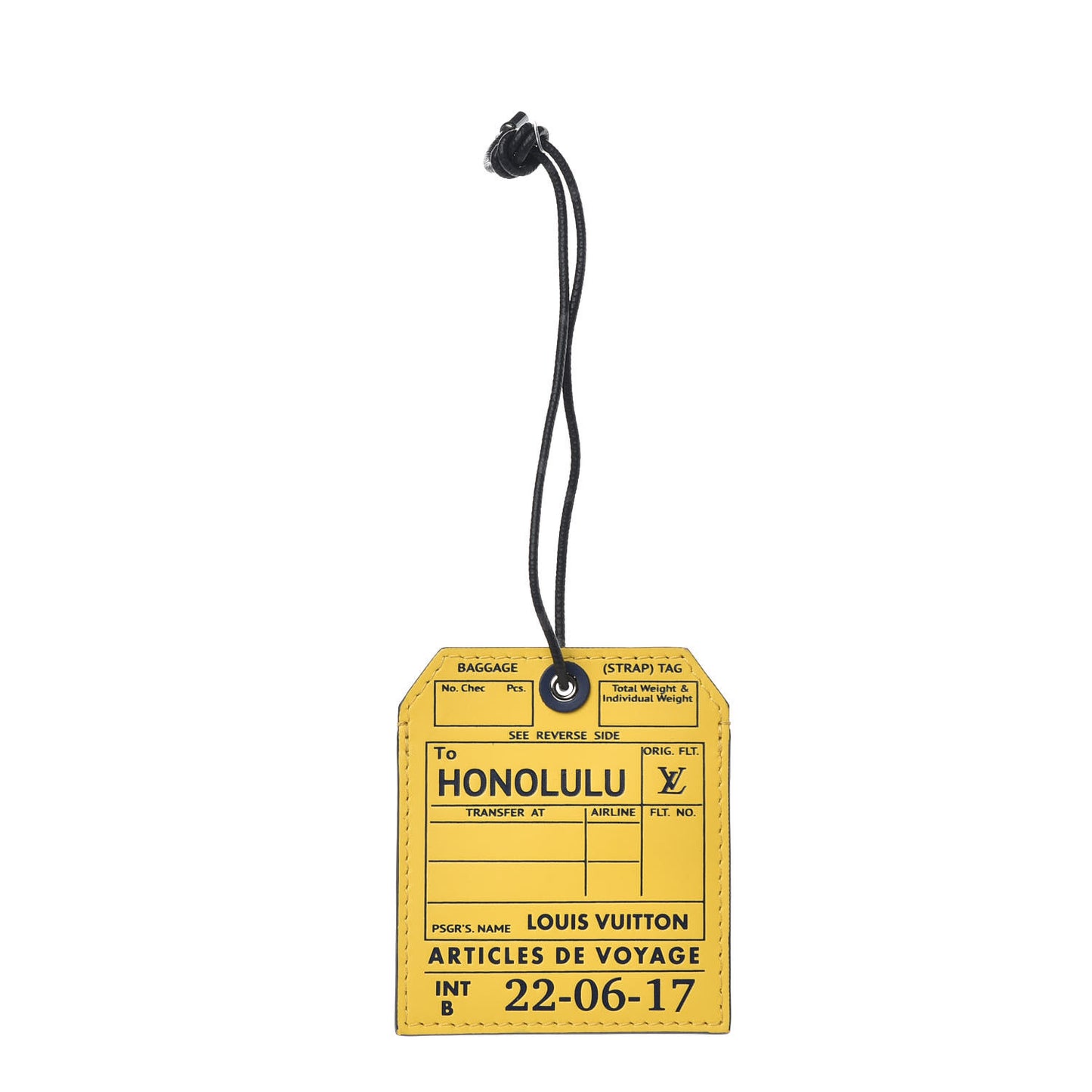 Calfskin Honolulu Name Tag
